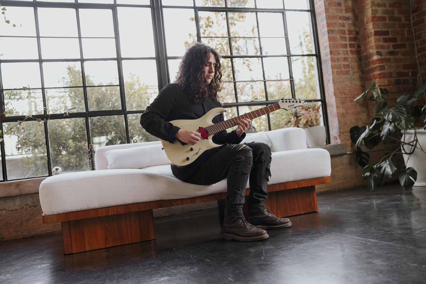 COKX300EBR CORT electric guitar, KX300, Etched Black Red, COKX300EBR