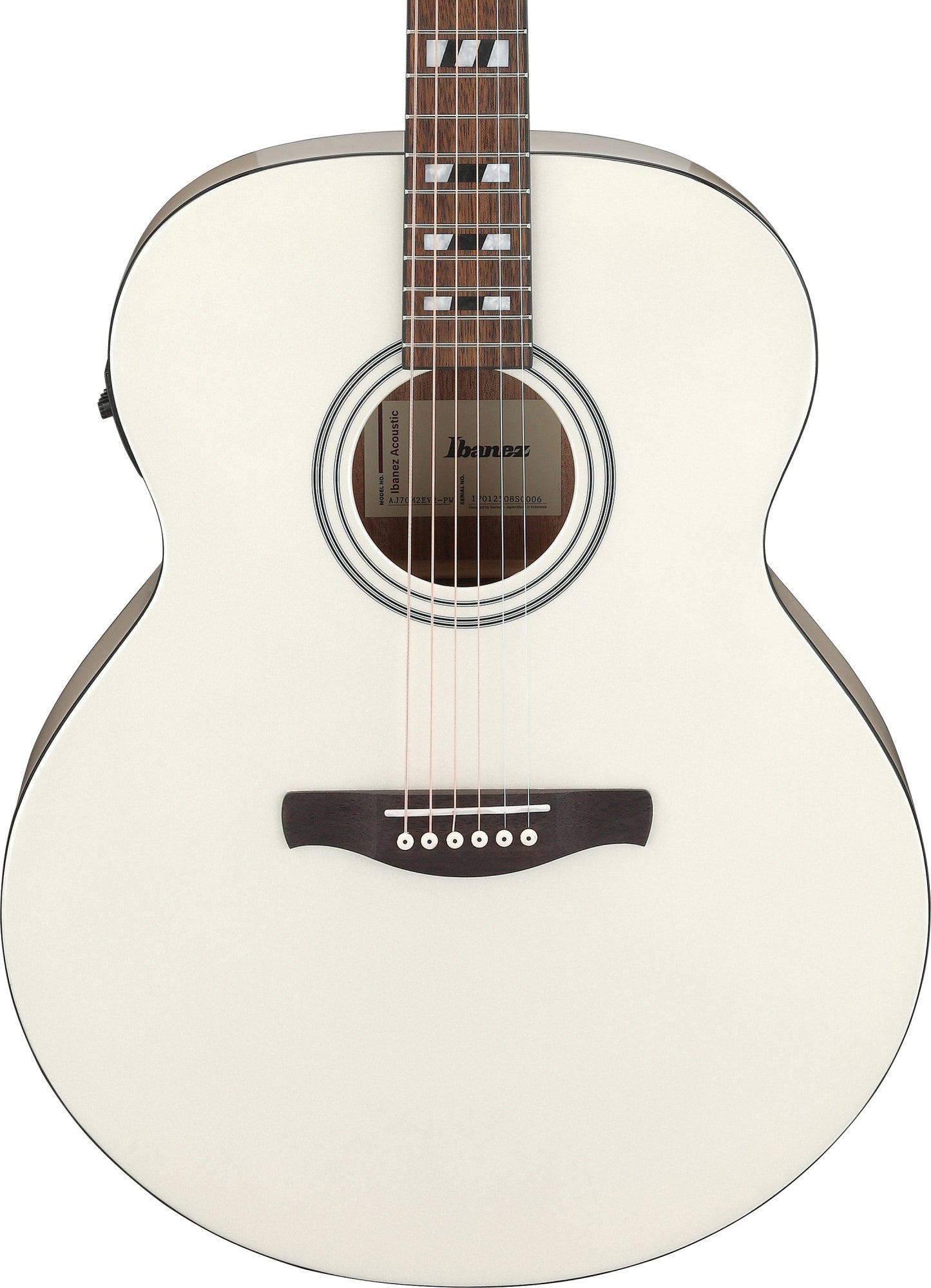 IBANEZ AJ Akustikgitarre 6-String - Pearl White High Gloss, AJ70M2E-PW