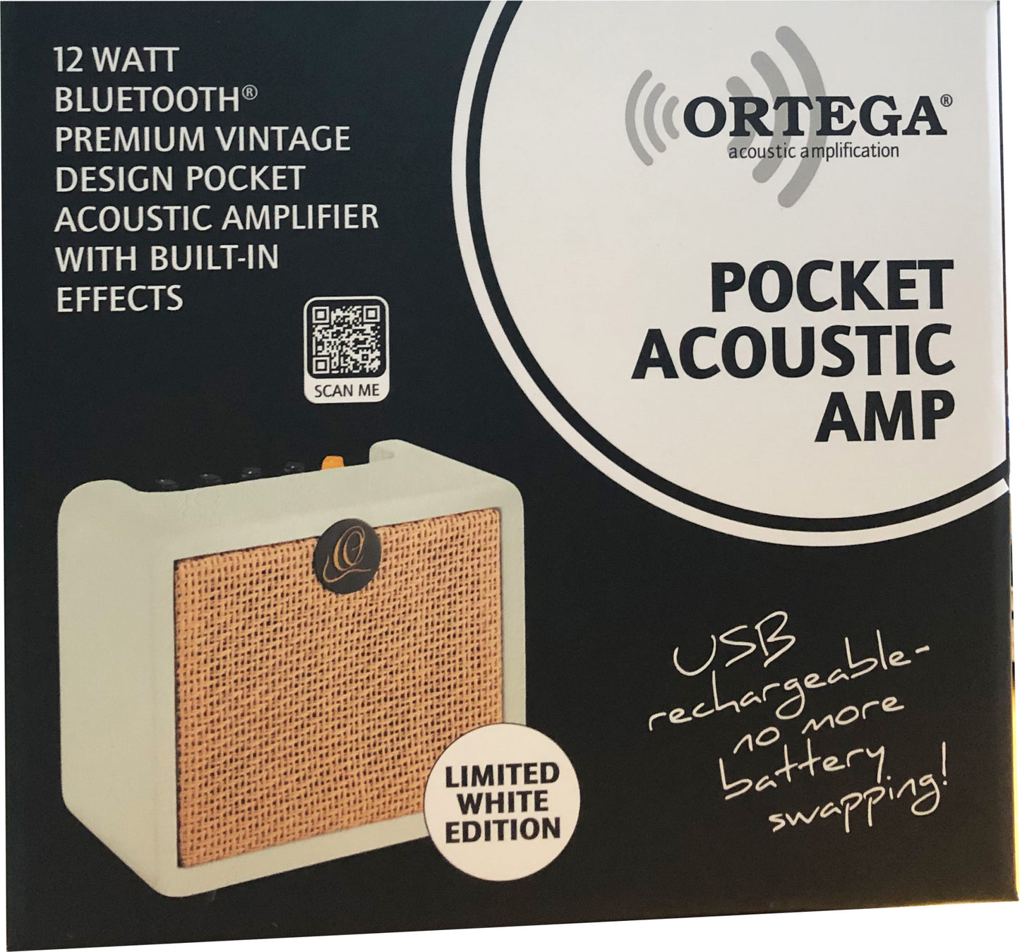 PTWO-LTD ORTEGA Amplification Series Bluetooth-Verstärker/Lautsprecher mit Effekten – 12 Watt