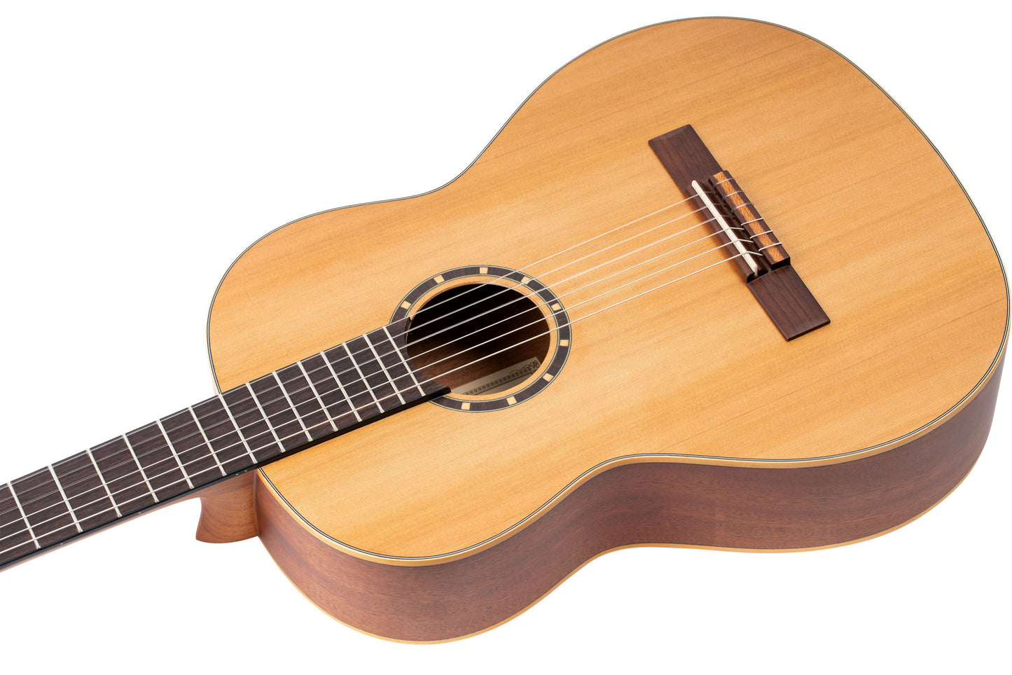 ORTEGA Family Series 4/4 Slim Neck Konzertgitarre 6 String - Zeder / Mahagoni Natur + Bag, R122SN