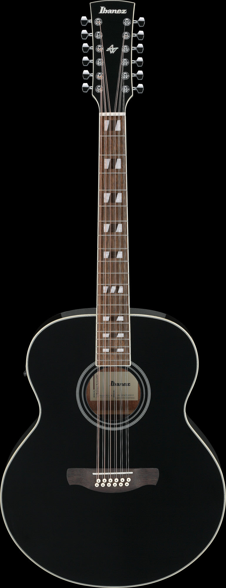 AJ7012M1E-BK IBANEZ Artwood AJ Akustikgitarre 12-String - Black High Gloss