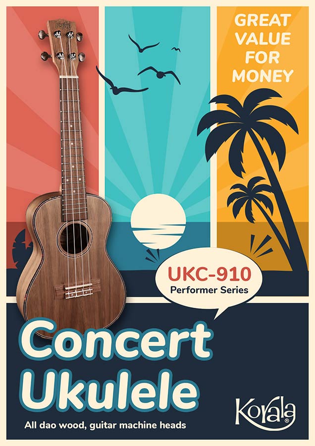 ORTEGA Element Series Concert Ukulele 4 String - Metallic Red + Bag