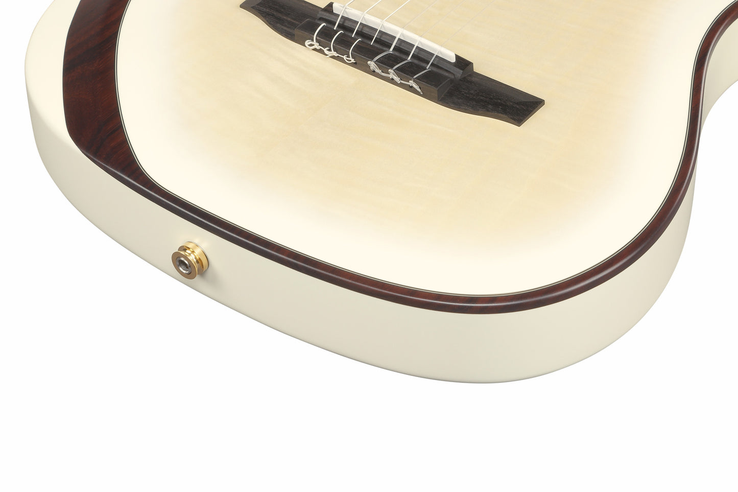 IBANEZ electro-acoustic concert ukulele made of Macassar ebony with cutaway dark brown open pore, UEW13M