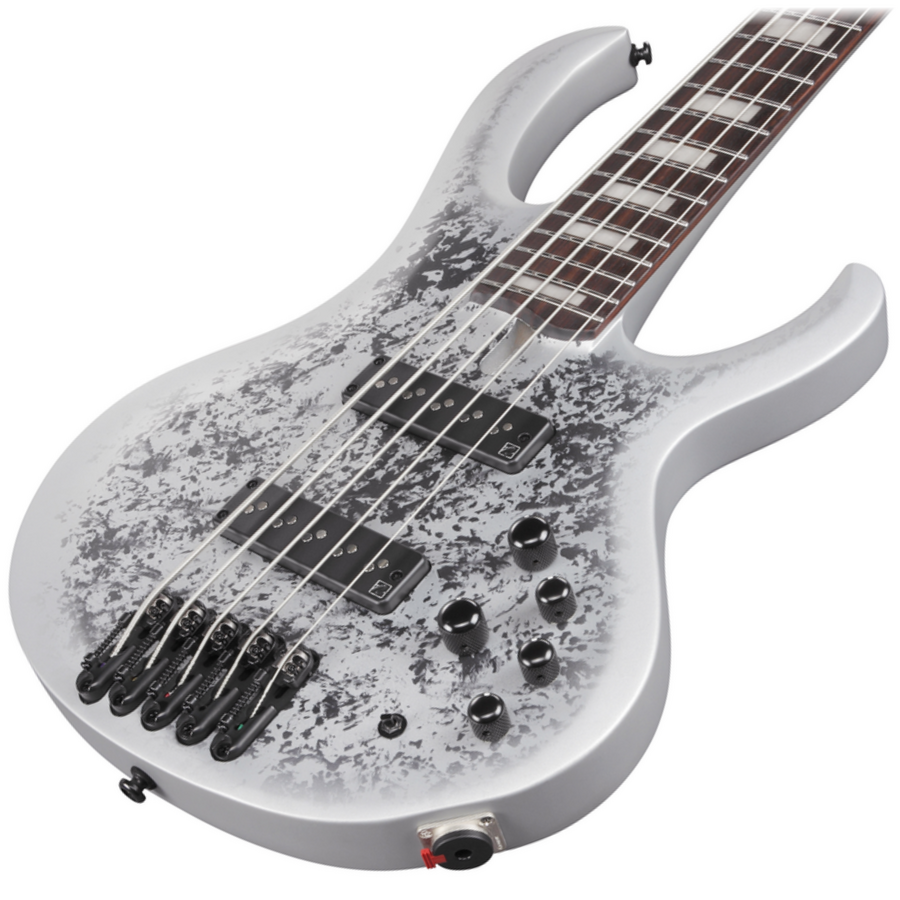 Ibanez BTB25TH5 SLM Premium 5 String Electric Bass - Silver Blizzard Matte