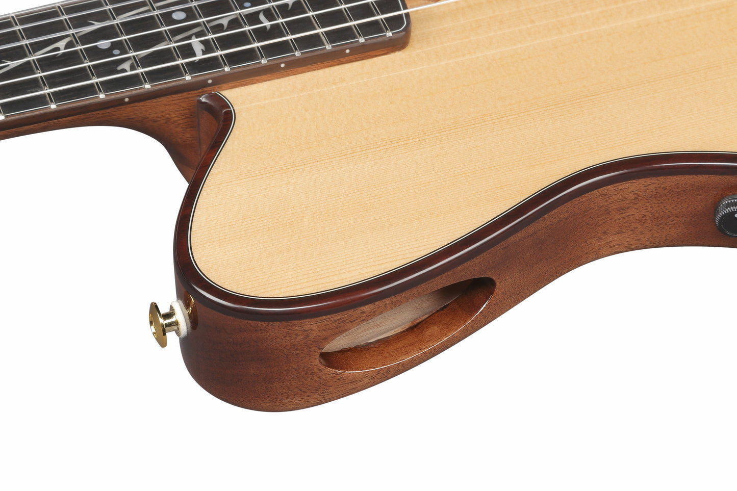 IBANEZ electro-acoustic concert ukulele made of Macassar ebony with cutaway dark brown open pore, UEW13M