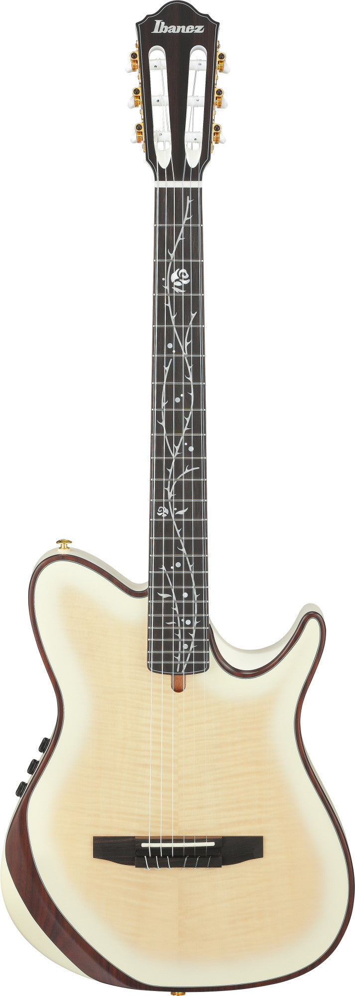 IBANEZ electro-acoustic concert ukulele made of Macassar ebony with cutaway dark brown open pore, UEW13M