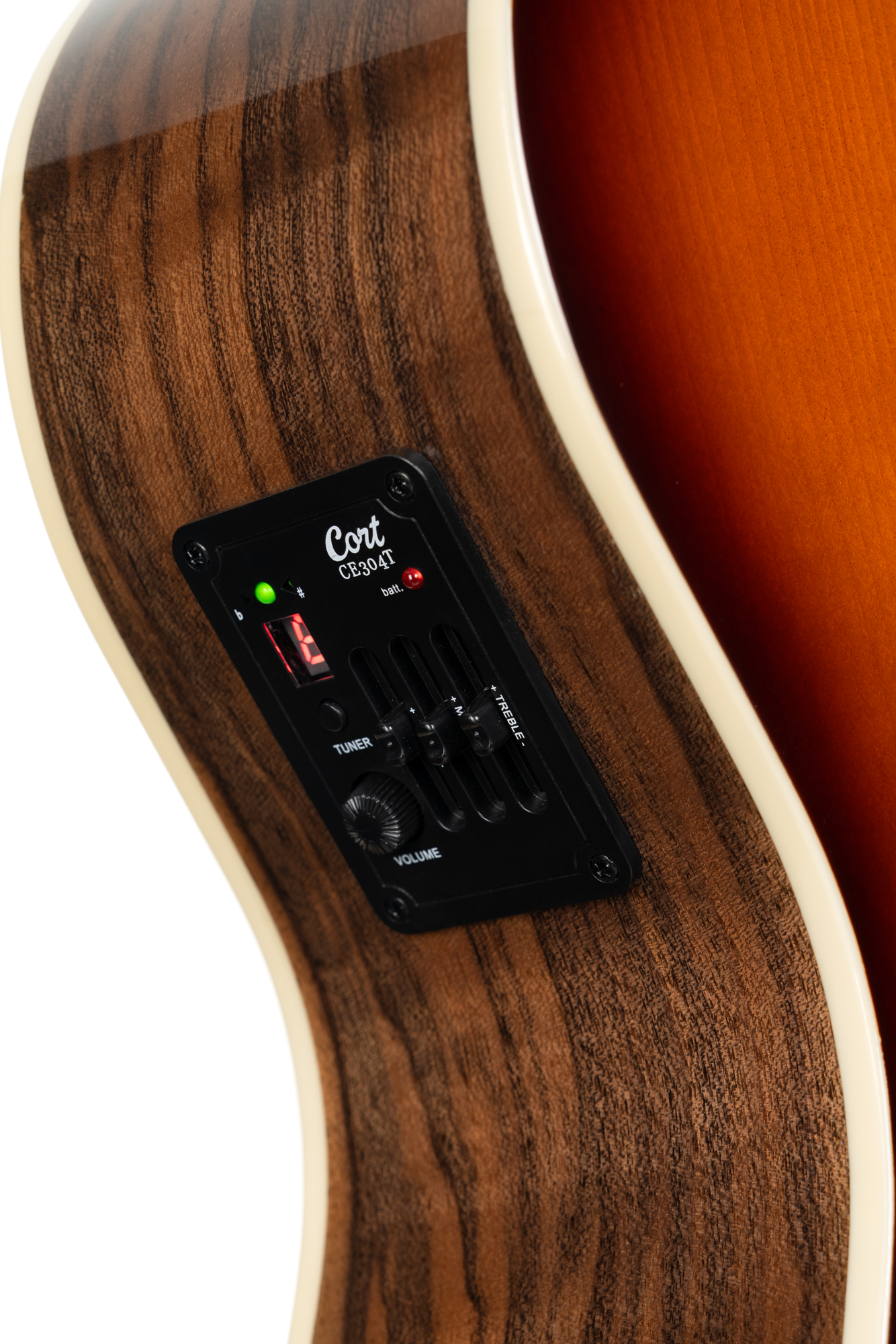 CORT Westerngitarre, EXOTIC GA WALNUT, Sunburst, Preamp, COEXGAWASS