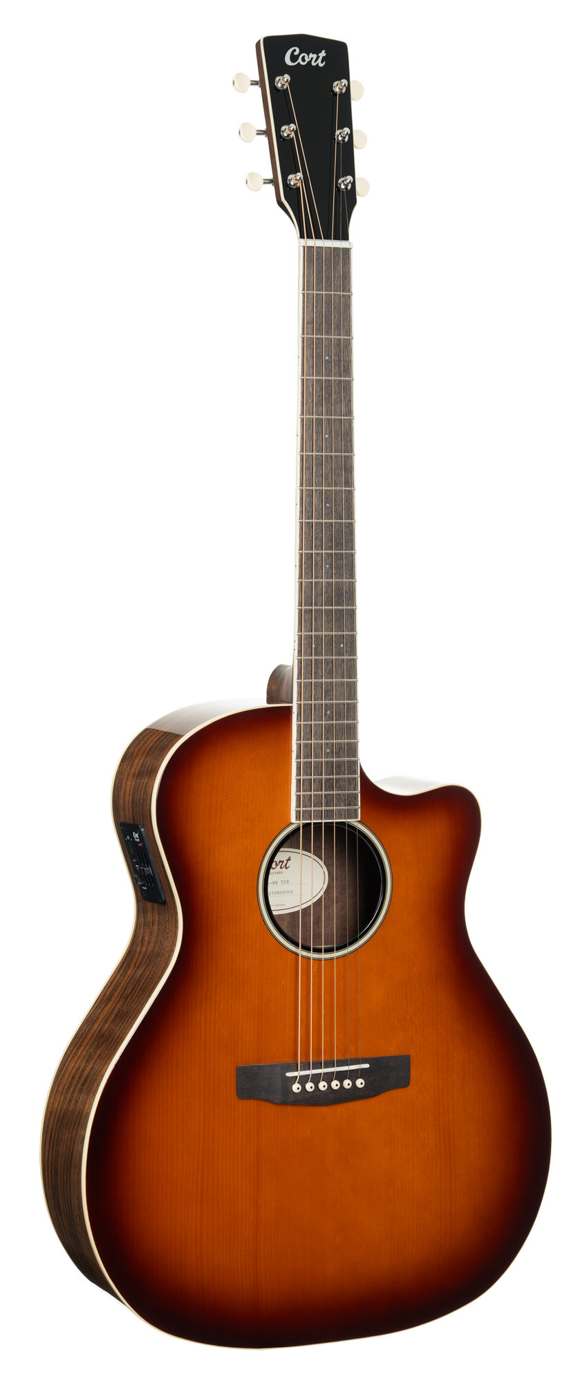 CORT Westerngitarre, EXOTIC GA WALNUT, Sunburst, Preamp, COEXGAWASS