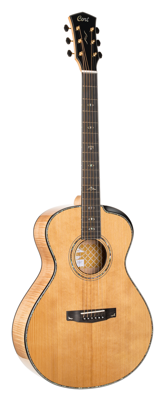 CORT Westerngitarre, GOLD PASSION, Natur, Preamp, Koffer