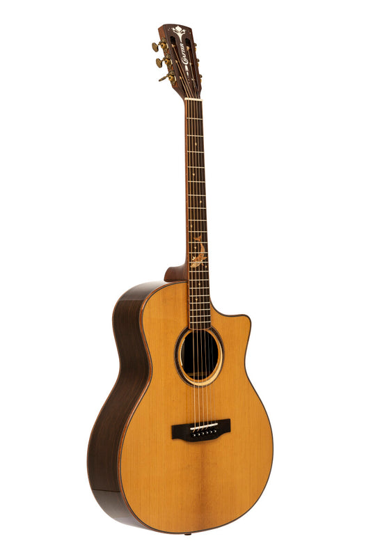 Mind model, made in Korea, cutaway Grand auditorium acoustic-electric guitar with solid spruce top, MIND W-2000 GCE