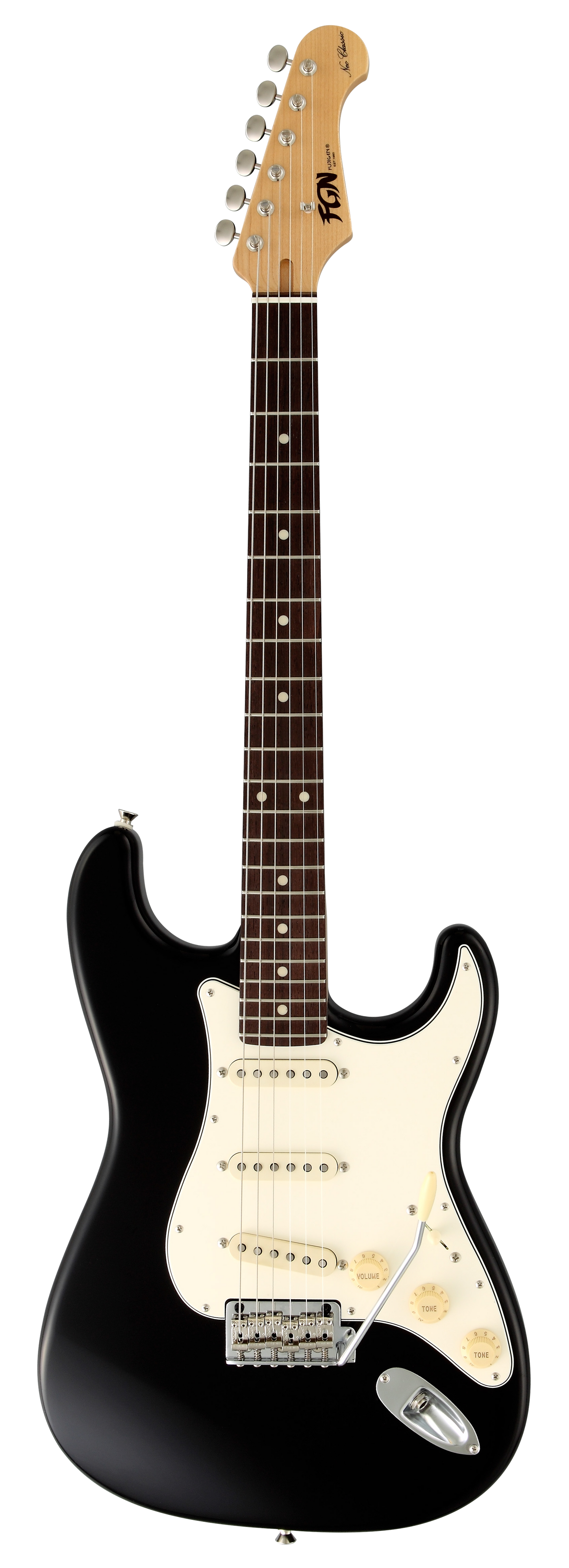 FGN E-Gitarre, Neo Classic ST 200, SSS Seymour Duncan PU, Black, Gigbag