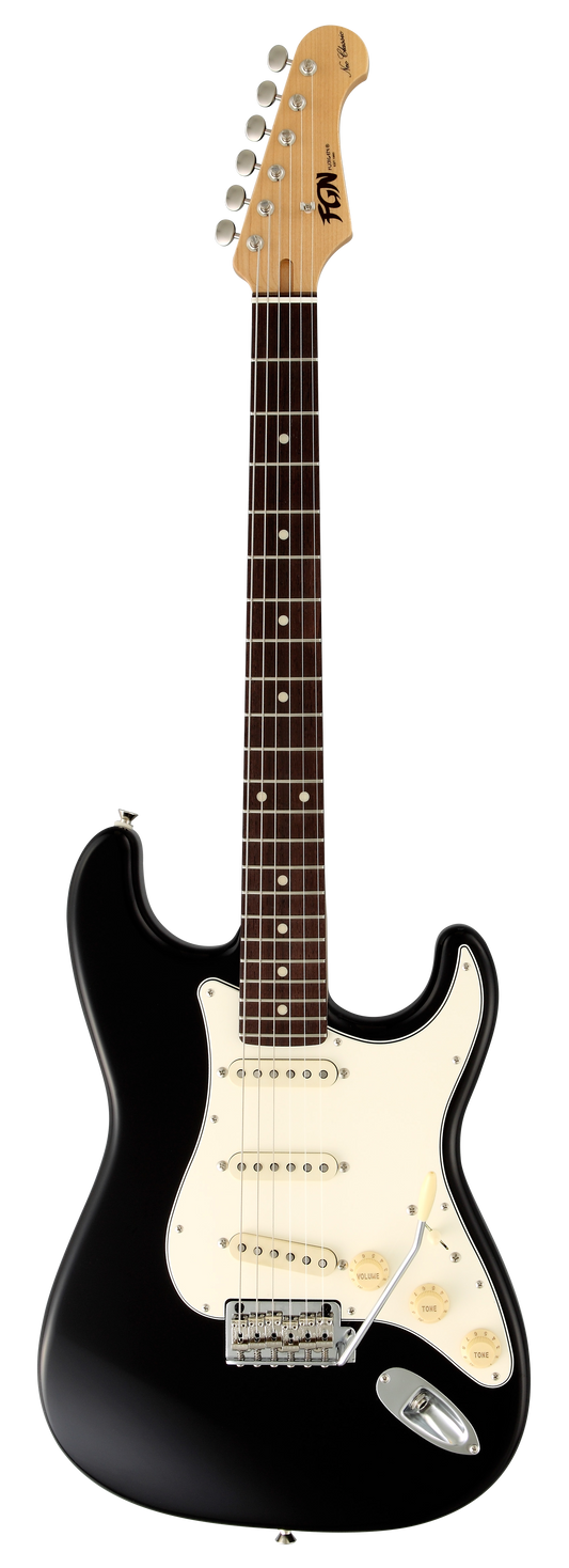 FGN E-Gitarre, Neo Classic ST 200, SSS Seymour Duncan PU, Black, Gigbag