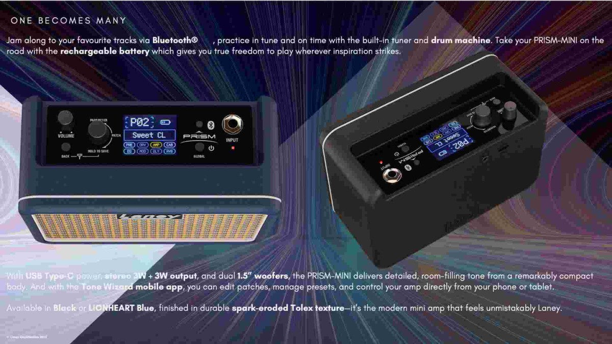 LANEY MINI EFFECT DESKTOP AMP BLACK