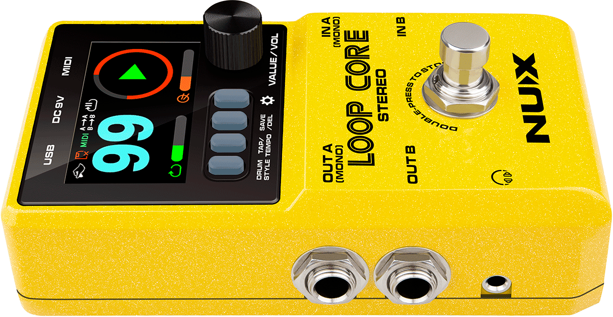 NUX - MNU LOOPCORE-STEREO Looper-Pedal mit 50 Drum-Patterns