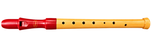 Tomay soprano recorder German, red