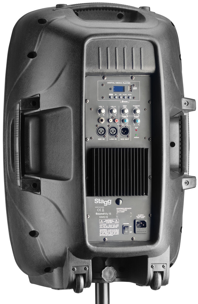 15” aktiver 2-weg Lautsprecher, analog, Class A/B, Bluetooth®