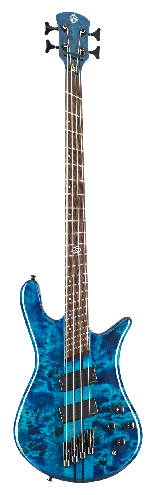 SPECTOR Bassgitarre, NS Dimension MS 4, 4-Saiter, aktiv, Black & Blue Gloss, SXNSDM4BKBL