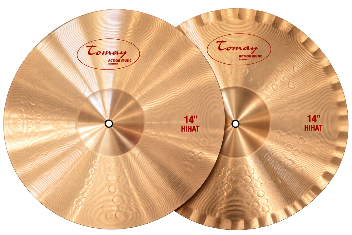 TOMAY TK-SET3 B10 Bronze Beckenset – 14" Airwave Hi-Hat, 16" Crash, 20" Ride inkl. Tasche