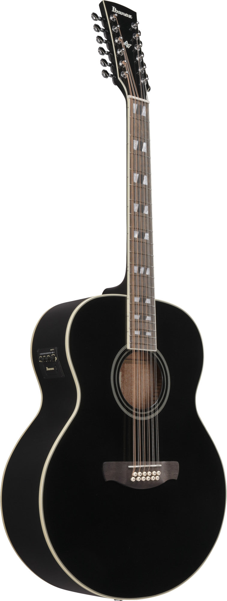 AJ7012M1E-BK IBANEZ Artwood AJ Akustikgitarre 12-String - Black High Gloss