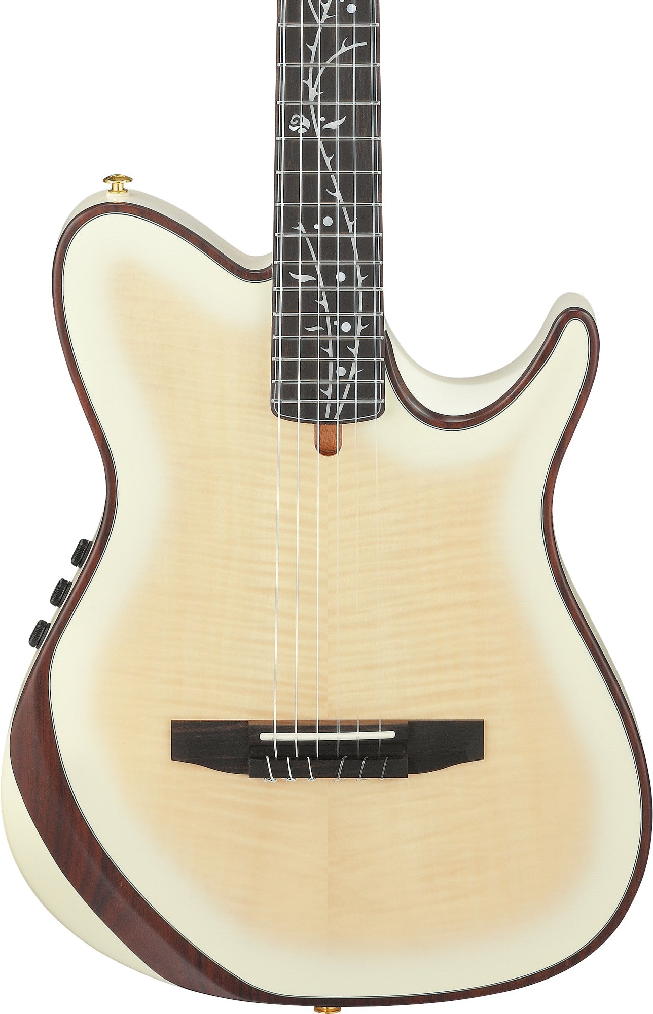 IBANEZ electro-acoustic concert ukulele made of Macassar ebony with cutaway dark brown open pore, UEW13M